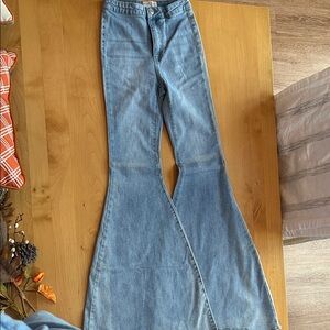 Women's Flared Blue Jeans